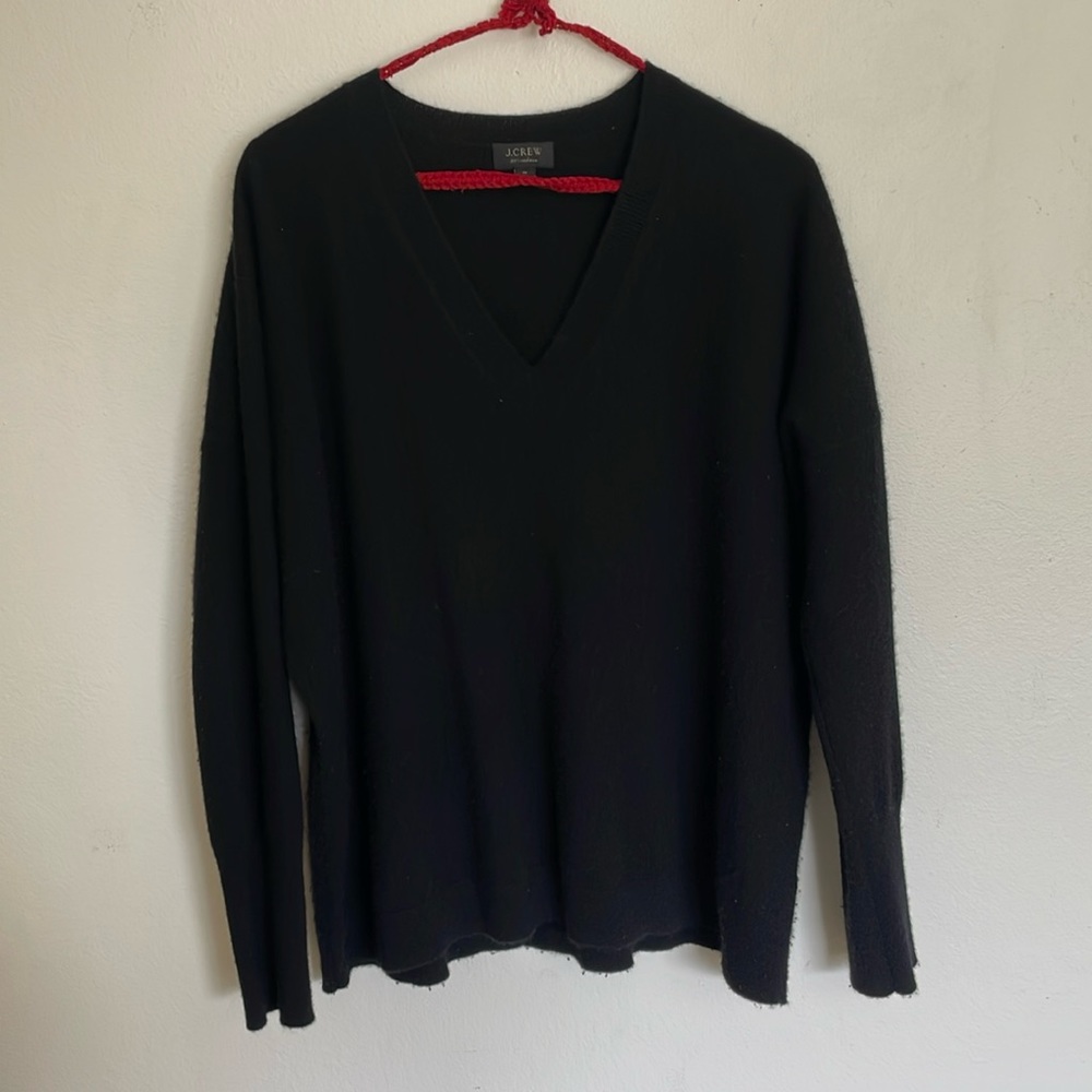 J.Crew Cashmere V-Neck Boyfriend Sweater